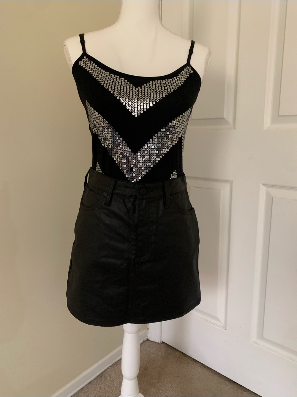 Wrangler Black High-Rise mini skirt